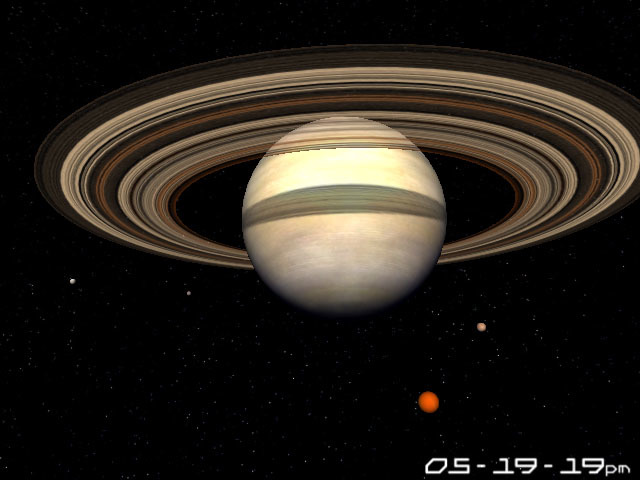 Planet Saturn 3D Screensaver Screenshot